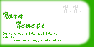 nora nemeti business card